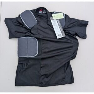 Cramer Lightning 5-Pad Football Shirt Youth XL Black Padded Compression LSBKYX